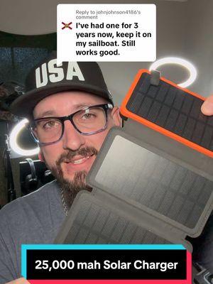 Replying to @johnjohnson4186 love to hear another good review! These Solar power banks are Awesome! #SolarCharger #Outdoors #powerbank #solar #fastcharging #TikTokShop #emergency #solarpowerbank #flashlight #TiktokShopHolidayHaul #Techtok   #NewYearNewAura #MadeMyYear #ElectronicsWeek #tiktokshopjumpstartsale #tiktokshoploveatfirstfind