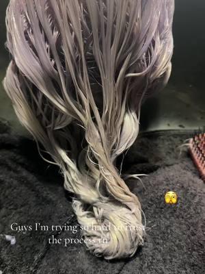 Why is toner so scary on platinum hair 🥴 #tonerfail #toner #rarerootssalon #salon #salonowner #SmallBusiness #smallbusinessowner #hairstylist #fyp #platinumblonde #platinum #rootretouch #hairfail #hairtok #trusttheprocess 