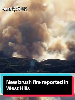 A new brush fire was reported Thursday afternoon in the West Hills area, close to Calabasas. #nbcla #WestHills #Calabasas #fire #SantaAnaWinds⁠