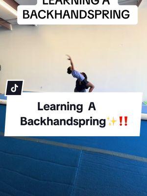 Learning A Backhandspring‼️‼️ Working on how to arch her back when jumping into the backhandspring! 🤸🏽‍♀️✨✨ Stay tuned for Part 2‼️  #tumbling #cheer #cheerup #flips #drillsfortumbling. #backhandspring #backhandspringtutorial 