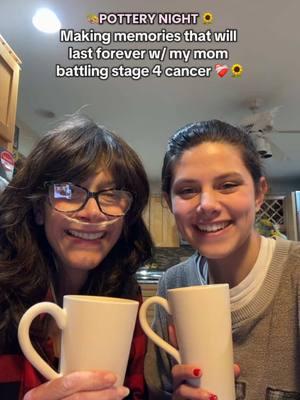 We are so excited to do this together !! Thank you for all being here on our journey and remember to make as many memories as possible with those you love ❤️ thank you pottery factory 🎨❤️🌻 what are you all doing tonight ? #momanddaughter #bondingtime #potteryfactory #pottery #painting #cancersucks #cancerfighter #paintingvideo #bestmom  #cancertok 