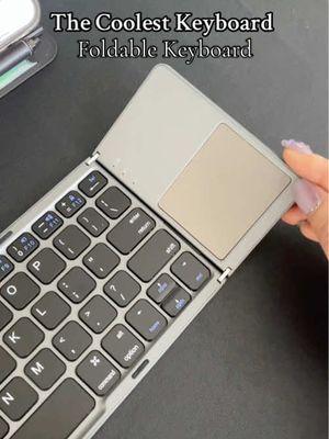 This is my mini but coolest Bluetooth keyboard ⌨️?! I like it SO MUCH!!😃 #TikTokShop#fyp#foryou#keyboard#bluetoothkeyboard#wirelesskeyboard#keyboard#keyboardcover#fyp#usa#foldablekeyboard#typing #minikeyboard 