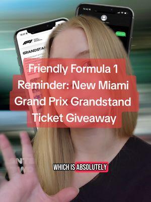 The F1 Miami Grand Prix has just announced a new opportunity for F1 fans to win F1 grandstands tickets to this year's Miami GP!  Let this be your Friendly Formula 1 Reminder to pay attention to F1 social media in the comming weeks and months for more amazing F1 Fan Experiences.  #greenscreen #miamigp #f1miami #f1fan #f1tickets #f1 #formula1 #f1travel 