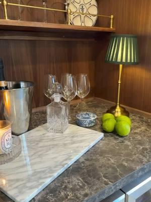 Changed our kitchen’s original pantry into a wine bar #reno #DIY #classicstyle #ralphlaurenstyle #interiordecor 