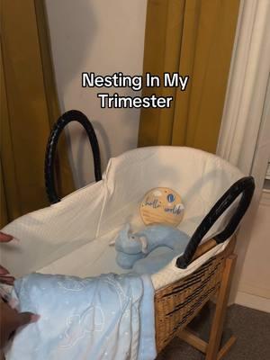 In my nesting era yall , preparing for my son arrival and @Design Dua has the most cutest Moses basket 🥺🤰🏾  I can’t wait for his arrival! #nestwithme #nesting #thridtrimester #pregnancy #pregnant #MomsofTikTok #momtok #mom #safesleep 