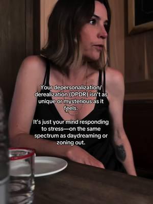 Derealization and depersonalization exist on a spectrum. At one end, there’s zoning out while scrolling your phone or watching a show—something everyone does.  At the other end are more intense feelings of detachment that show up when your mind is overwhelmed. If you’re experiencing DPDR because of anxiety, it’s not a dissociative disorder—it’s a common anxiety response.  It feels strange and uncomfortable, but it’s temporary and completely reversible. The more you check in and search for signs that something is wrong, the more you reinforce the fear. Your mind already knows how to reset.  The less you resist or monitor it, the faster you’ll notice clarity returning. #anxietyrecovery #derealization #depersonalization #derealisation #dpdr