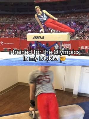 I trained for the Olympics in my DORM 🤯 #gymnastics #olympics #sports #gymnast #motivation #sport 