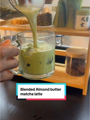 Good af, ingredients below 1 cup milk of oat milk (she used almond milk)  I made my matcha by shifting and whisking (she used 1/2 tsp ceremonial gradematcha powder) 1 tbsp almond butter 1 tbsp maple syrup Splash of vanilla extract 1/4 tsp ground cinnamon 1/2 tsp nutmeg (she didn’t use, but I love nutmeg)  Blend on full speed #sogood  #chaotic #matcha #liveandlearn #almondbutter #matchalatte #matchalatterecipe #matcharecipe #highprotein 