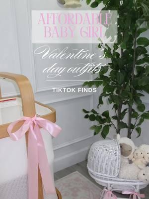 Affordable baby girl Valentine’s Day outfits  #tiktokfinds #babytok #tiktokshopfinds #babyclothing #babyclothinghaul #babygirl #ValentinesDay #coquette #girlygirl 