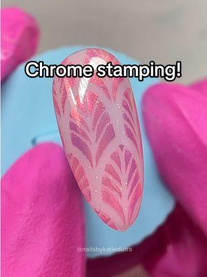 Replying to @Katie Dutra I was not expecting this! 😱 #nailstamping #nailstamp #nailart #chromenails 