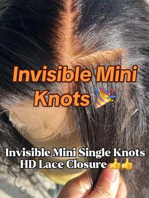 Invisible mini single knots🔥🎉💕 #lacefrontwig #hdlacewig #humanhairwig #gluelesswig #wigtutorial #singleknotswigs #virginhairwig #foryoupage #slaywig #wigtips 