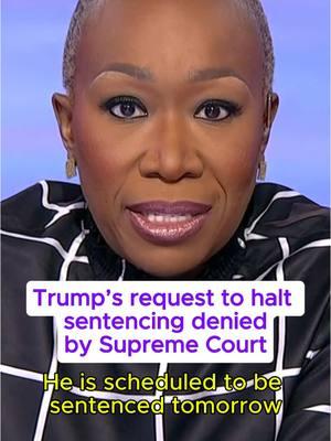 #breakingnews: Donald Trump’s request to halt his sentencing in his New York hush money case has been denied by the Supreme Court, meaning that Trump will face sentencing on Friday, and will likely be sworn in as the first president of the United States to be a convicted felon. WATCH MORE: MSNBC.com/Joy #reiders #thereidout #politics #political #msnbc #news #joyreid #trump 