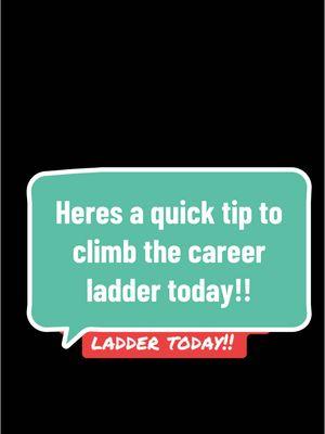 Here’s a quick tip to climb that career ladder today!!  Find more info in the link in my bio!!  #career #careersdvice #careergrowth #networking #careerladder #personalgrowth #selfhelp #success #successtips 