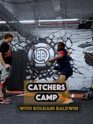 Coach Roldani Baldwin putting in the work with our catchers during camp! Today’s focus: receiving, footwork, and pop time drills to sharpen those critical skills behind the plate. These drills are all about building consistency and getting better with every rep. Small details like clean footwork and quick transfers make a huge difference. ⚾️Catching is more than just stopping the ball—it’s about controlling the game. To sign up, visit our website. Space is limited! #EP4Baseball #CatchingWork #BeElite #BaseballCatcher #CatcherDrills