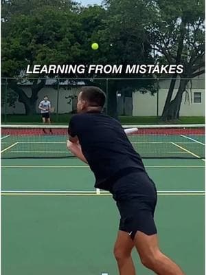 Try to learn from your mistakes instead of blaming yourself or the circumstances. It’s ok to miss, but try to understand why you missed and how you can do better next time. Solutions to the most common technical problems: 👉 https://apple.co/3c5IyJp #tennistechnique #tennisplayer #tenniscoach #tenniscoaching #tennis