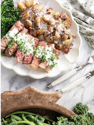 let’s make my husband’s favorite meal together 🥩🤍 ny strip steak with homemade lemon garlic aioli, oven roasted potatoes + sautéed broccolette 🫶🏽 #pocketsofpeace #nabelanoorhome #cook #cookwithme #familytime #EasyRecipe #quickrecipes #foodtiktok #FoodTok #steak #Recipe #dinner #asmr 