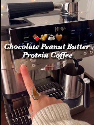 Chocolate Peanut Butter Protein Coffee 🍫🥜☕️🤎 @JENNA 💗 bariatric bestie put me on to @Clean Simple Eats & there’s NO going back! It’s SO SMOOTH so tasty!  RECIPE: • 1/2 cup milk of choice (I used extra creamy oat) • 1/2 cup water  • 1 serving of chocolate peanut butter protein powder • Stir/shake/froth (whatever you have!) • Add ice • 2 shots of espresso (I use the @Ninja Kitchen Luxe Cafe)  • enjoy! ☺️🤎  #creatorsearchinsights #proteincoffee #profee #cleansimpleeats #ninjaluxecafe #coffeeathome #coffeerecipes #cozyaesthetic #cozyhome 