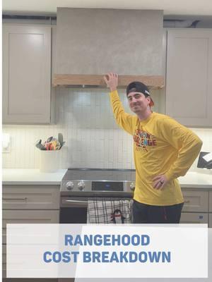 How much building my rangehood cost me. Click my page to see how I built it!  💰FULL COST BREAKDOWN💰   $600 - Rangehood Exhaust Fan Insert $40 - Plumbing parts to move water pipe $24 - Electrical to add an outlet $35 - 2 by 4s to frame range hood $80 - Ductwork and exterior exhaust cap $15 - Drywall $32 - Drywall screws, mud, tape, etc. $150 - Venetian Plaster rangehood kit $90 - Additional plaster (mess up) $100 - White Oak wood trim $30 - Misc (tape, screws, adhesive, etc.) 💰TOTAL💰 = ONE THOUSAND ONE HUNDRED NINETY SIX DOLLARS…  but the look on my wife’s face… PRICELESS! Want to learn how I built this? ⤵️ Swipe to my profile to see the video! #kitchenrenovation #homeimprovement #homerenovationproject #diyproject 