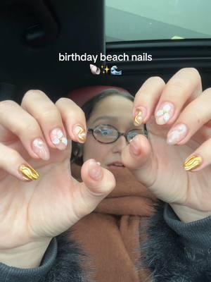 birthday nails inspo ✨🤍🥹 #nailsinspo #birthdaynails #nailsideas #nailart #beachnails #birthdaymonth 