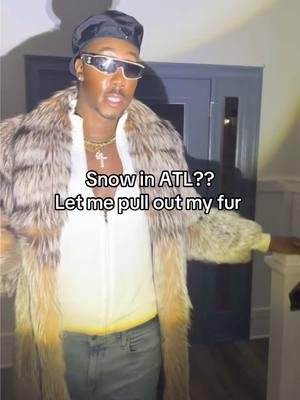 Snow Day?? Perfect reason to pull out my fur #fur #furseason #atlanta #snow #future #mood 