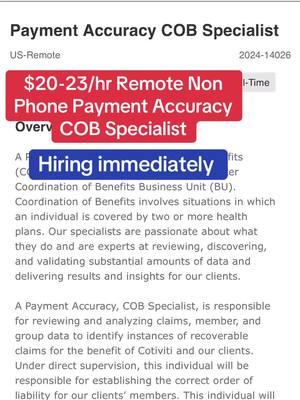 $20-23/hr #remotenophones #workfromhome #nonphoneworkfromhomejobs #wfhjobshiringimmediately #nophonewfhjob #fyp #fypシ 