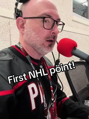 Juha Jääskä with the assist for his first NHL point! Congratulations! #RaiseUp #NHL #hockey #announcer 