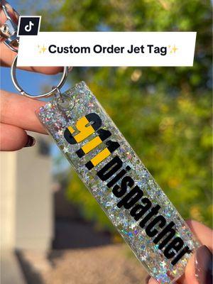 ✨Custom Order Jet Tag Keychain✨ Thank you @Noni Carbury45 for the order🫶🏽 #911dispatcher #jettag #resinkeychain #customorder 