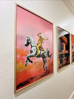 Decorate your home with art as unique as you are! #wallart #hallway #retroart #spacecowboy #cowboy #cowboyshit #uniqueart #youaintnocowboy #pink #pinkcowboy #homedecor #moderndecor 