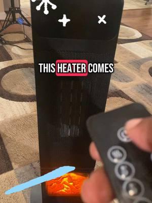 Remote Control Heater!! #fireplace #electricheater #swivel #coldweather #monicatwine7 