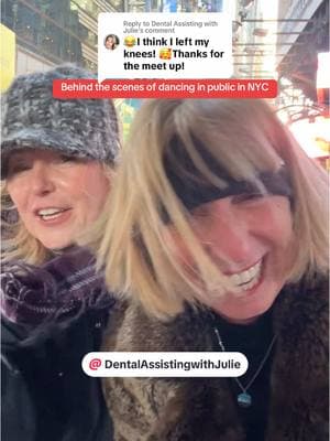 Replying to @Dental Assisting with Julie Behind the scenes of dancing like no one’s watching - mission complete ❤️ @Dental Assisting with Julie  #TimesSquare #DancingInPublic #creatorcollab #TikTokTeacher #TheMuthership 