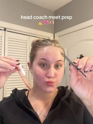 Coaches also need to prep💅🎀 #meetweek #gymnasticscoach #ncaagymnastics 