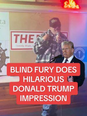 Blind Fury can spit but also tell jokes! #fyp #donaldtrump #blindfury #rap #freestyle #impression #trumpimpression 