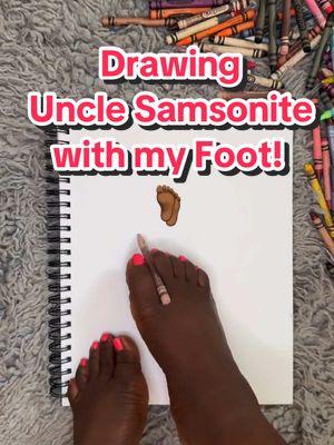 {LIVE Drawing} Are yall sure he not a pig?! Like 100% sure? #UncleSamsonite #Gumpsterverse #fyp #foot #art #foryoupage #doodle #footle #live #feet #foryou #LiveRequest #FootArtist #sketch #FootArt #drawing #artistoftiktok #viral #VinventVanTOES 