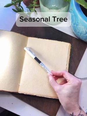 Seasonal Tree: Join me next time as we add color! #tree #seasons #tedious #patience #grow #easyart #arttutorial 