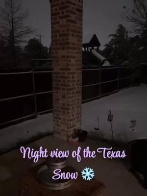 #winterintexas #texassnow #queenoftheotherside #nodramagang🔥 #🏳️‍🌈 #colderweather #dreamweaver beautiful not view of the Texas snow got about 3 inches and it literally looks like it’s early evening but it was actually 10:45 PM at night absolutely beautiful  ❄️❄️♥️♥️🕊️🕊️