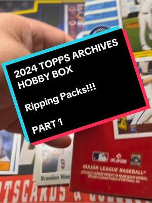 #toppsarchives #topps #baseball @Topps @MLB #hobbybox #rippingpacks #thehobby #collect #sportscards #redyellowblues #hobbyquest #fyp 