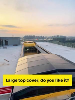 Large top cover,do you like it?#foru #retractableroof #restaurant #tinyhousetour #tarrace #backyard #ourdoorrestaurant #greenhouse #cover #swimmingpool #design #louver #canada #dohaqatar #america #England #sunroom #fyp #perfabricatedbuilding #singaporean 