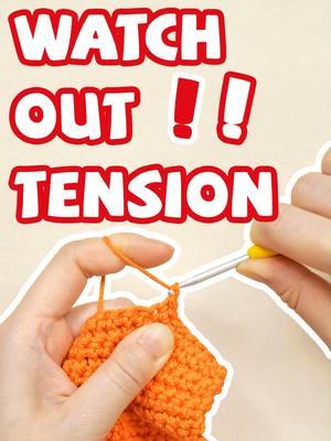 Control your tension, perfect your stitches!🧶#crochet #crochettok #crochettension #crochethook #crochettips #crochethack #yeezhee