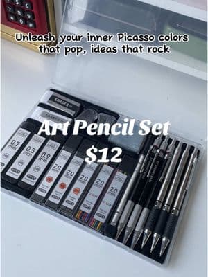 Back to school! Art Mechanical Pencil Set#pencil #pencilart #art#pencilset #mechanicalpencil #stationery #supplies #backtoschool #spotlightfinds #tiktokshoploveatfirstfind 