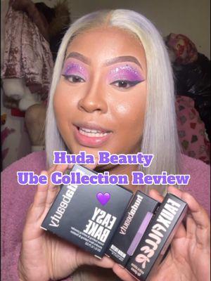 Welcome to a very CHAOTIC review 💜 Ft @Huda Beauty new Ube collection... all imma say 🤭 100/10 cause the face is T E A ☕️😍 Just put me on that PR list from now 😂 #makeup #makeuptutorial #makeupreview #hudabeauty #ube #makeuptransformation #nycmua #nycmakeupartist #queensmua #queensmakeupartist #viralvideo #trending #fyp #xyzbca #hudabeautyeasybake #hudabeautyshop #hudabeautypowder 