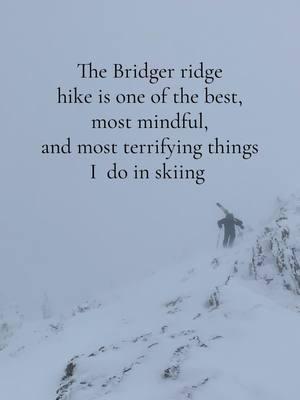 Come with me on a ridge hike at Bridger bowl. The Bridger Ridge is simultaneously one of the most terrifying and satisfying things I get to do on skis   #s#skitoks#skiings#skiinstructors#skib#bridgerbowlm#montana