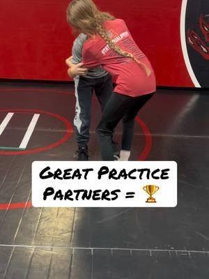 Practice partners are key! #wrestlingtiktok #wrestlingtok #wrestler #girlswrestletoo #family #practice #practicemakesperfect 