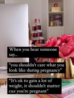 Actually gaining too much weight can lead to many health complications for a pregnant mama and her baby in utero. It also makes you more fatigued + more challenges during pregnancy & postpartum. Of course weight gain is normal and necessary, but you don’t want to gain too much EXCESS WEIGHT.  If you are that “MOST LIKELY” means you are not being active, you are making unhealthy food choices, maybe eating out a lot, giving in to a lot of cravings, eating a lot of sweets and processed foods and just not moving as much as you should. Caring what you look like is even better when pregnant than when not because everything you do and don’t do right now while pregnant affects your pregnancy and your baby. So, really, there isn’t a better time to practice SELF CARE than while pregant. So, why not use this time to eat super healthy, exercise, drink more water, rest and really take care of your body and health. You can of course gain weight, and you should, but if you are eating healthy and staying active you wont gain a ton of weight and you will look and feel SOOO MUCH BETTER. So… don’t listen to the people saying… pregnancy isn’t a time to workout and eat healthy. IT IS THE BEST TIME.  Think about it as your using this time to create the best environment in your body for your baby to grow and flourish.  So you are gonna eat extra healthy and workout consistently. I’m happy to help! Ive helped over 200K pregnant and postpartum moms have healthy and fit pregnancies and recover in record time. I’d love to help you. Pregnancy is hard, don’t do it alone, I will give you the blueprint, the workouts, the meal plans, the supplements and the accountability, support and organization you need to make a healthy and fit pregnancy YOUR REALITY. If you are down, you can find the link to my pregnancy workout program in my profile link.  #pregnancyweightloss #pregnancyweightgain #pregnancyworkouts #pregnancyworkout #pregnancychallenge #pregnancytips