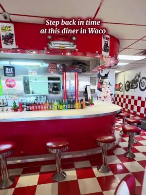 🍔 Retro Feels at This Texas Diner 🥤 Step back in time at @kimsdinerwaco in @visitwacotexas! From the classic red booths to burgers that hit the spot and milkshakes worth every sip, this place is serving up nostalgia with a side of deliciousness. Pro tip: It’s the perfect stop while staying at @casakumwesu, Texas’s coolest ice cream-themed house! 🍨🏠 Comment "Link" and I'll send you the list of FREE things to do in Waco + the booking link to the ice cream house! Follow @texastravelseries for more travel recommendations across Texas! #RetroDiner #KimsDinerWaco #VisitWaco #WacoEats #TexasDiners #TexasFoodie #IceCreamHouseTX #CasaKumwesu #TravelWaco #WacoAdventures #TexasTravel #RetroVibes #WacoFoodSpots #UniqueTexasEats #ExploreWaco