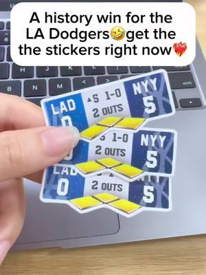 I love this sticker ❤️🔥 #stickers #sticker #sports #baseball #lad #nyy #newyorkyankees #losangelesdodgers #WorldSeries #champion #dodgers #yankees #game5 