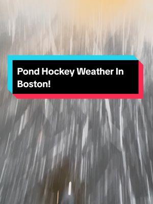 It is #pondhockey weather in #Boston today. 🤍 📹: @samarth_mahendra_