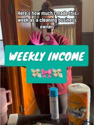 My income for this week. Every week looks different. #cleaningbusinessowner #sunshineandspotlessblessings #happyhousekeeper #cleanwithme #ditlofahousecleaner #fypclean #CleanTok #cleaninglife #howmuchimadetoday #cleaningszn #cleaningvideo #cleaningmotivation #housecleaner #cleaningforaliving #fypcleaningtiktok #tiktokcleaning #weeklyincome #myincome #incometransparency #pricing #cleaningpricing 