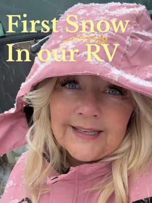 We’re getting our first snow of the season in our RV.  #rv #rvlife #rvliving #rvlifestyle #rvlivingfulltime #workcamping 