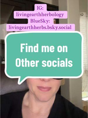 You can find me on IG and BlueSky! #livingearthherbology #herbalism #herbalist #herbalremedy 