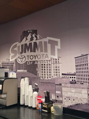 Summit Toyota wall graphic installation!  #summitoyota Toyota #oliversigns #ohio #oddlysatisfying 